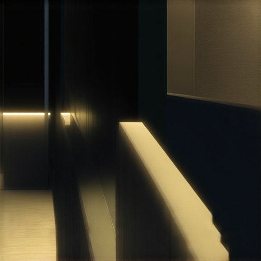 Sleek aluminum outdoor railing with built-in LED lights and customizable color options at night