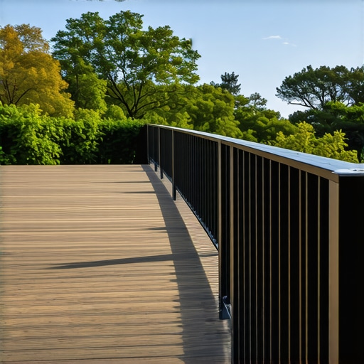 Close-up of a modern composite railing system blending durability and aesthetic appeal