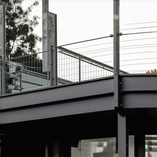 Close-up of a sleek, durable aluminum deck railing with safety features