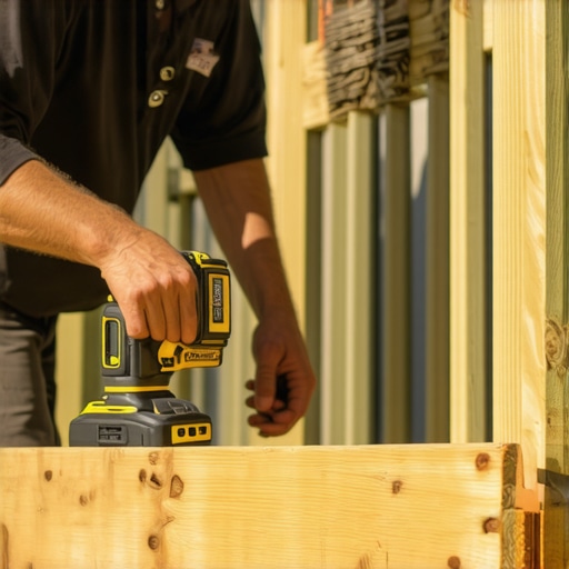 Person inspecting deck railing with professional tools