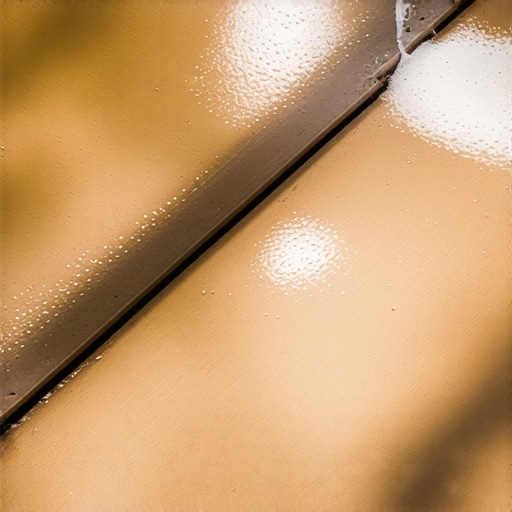 Close-up image of composite deck surface treated with anti-static spray to prevent static shocks.
