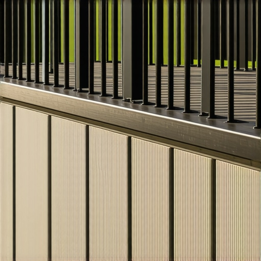 Durable Composite Deck with Custom Railing A stylish, durable composite deck with modern railing systems