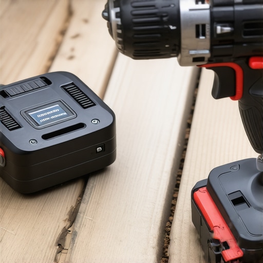 Cordless drill and moisture detector ready for use in deck repair and maintenance.