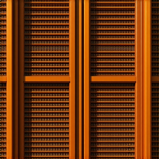 Wooden lattice panels with spacing allowing wind to pass through on a pergola
