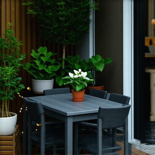 How to Fit a Full Dining Set on a Small Townhouse Deck