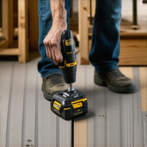 Impact Driver for Deck Maintenance A technician using impact driver to fasten composite deck boards