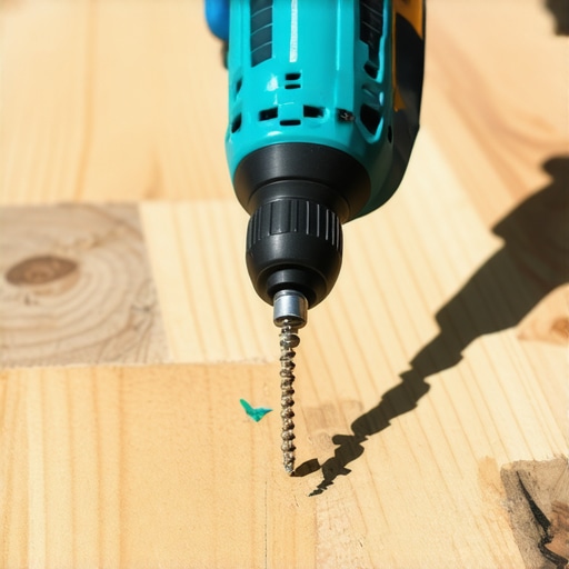 Impact Driver in Action for Deck Maintenance Close-up of impact driver fastening a joist in deck construction