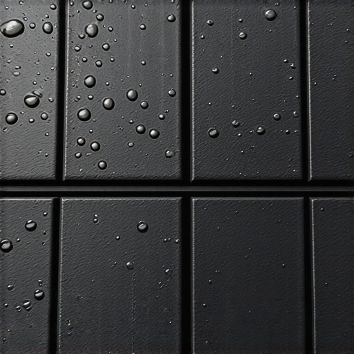 Close-up view of slip-resistant PVC decking with water droplets highlighting texture and safety features