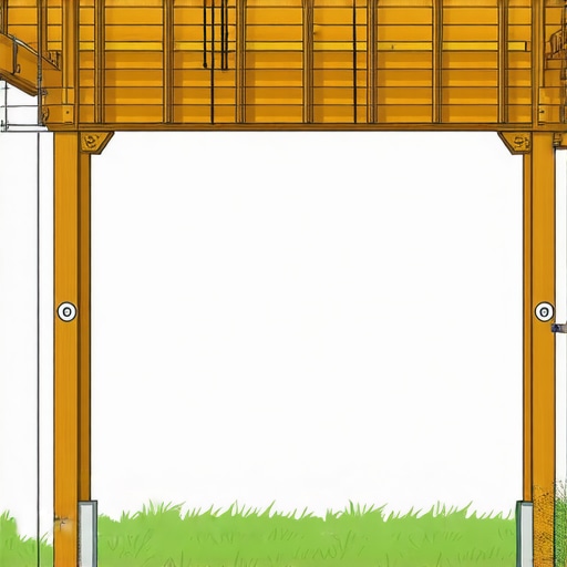A woodworking diagram illustrating measurement points and expansion gaps for pergola posts and rafters.