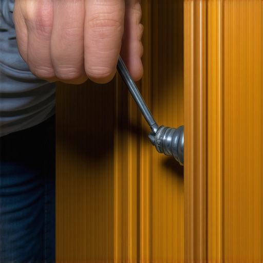 Person tightening screw on staircase railing to fix wobble