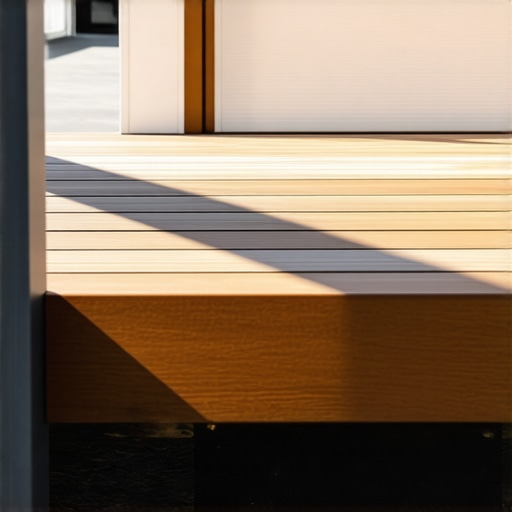 Two-Tone Deck Design Highlight Close-up of a stylish two-tone deck showcasing contrasting colors on railings and floorboards.