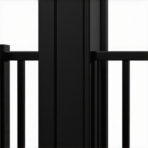 Wiring Inside Railing Post Composite railing post with drilled holes showing internal wiring route
