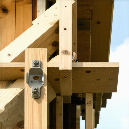 Installing Diagonal Braces on Deck Stairs for Stability Close-up of hands attaching diagonal braces to reinforce deck stairs, demonstrating proper technique.