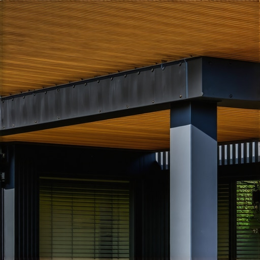A detailed view of a pergola support post showing drainage spacers and proper support placement.