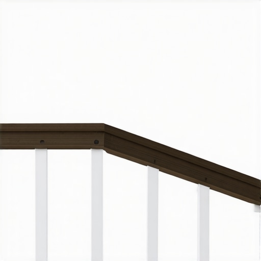 Bowed composite balusters from thermal expansion Close up of a warped railing due to heat expansion
