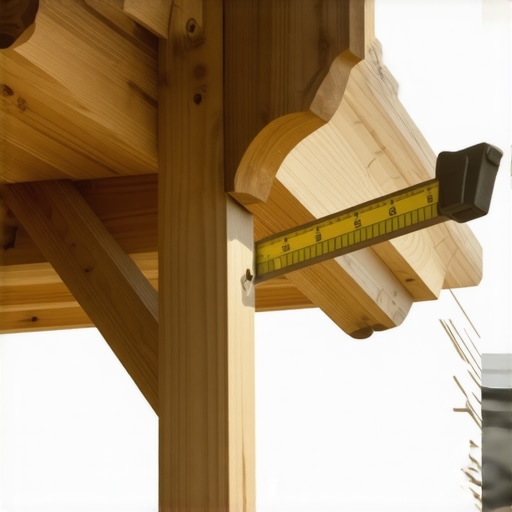 A person using tools to ensure a pergola layout is perfectly square during construction.