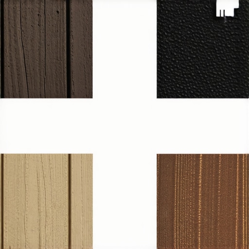 A macro shot of two types of composite decking boards showing the protective cap layer thickness.