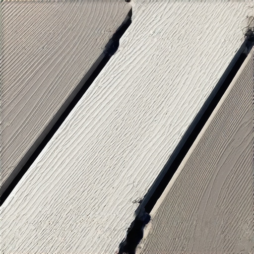 A detailed shot of composite deck boards with necessary thermal expansion gaps for longevity.