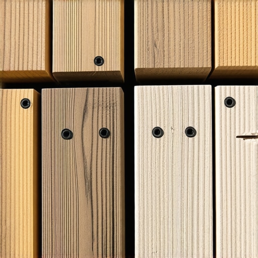 Close-up of a hidden fastener clip on composite decking showing the gap for thermal expansion.