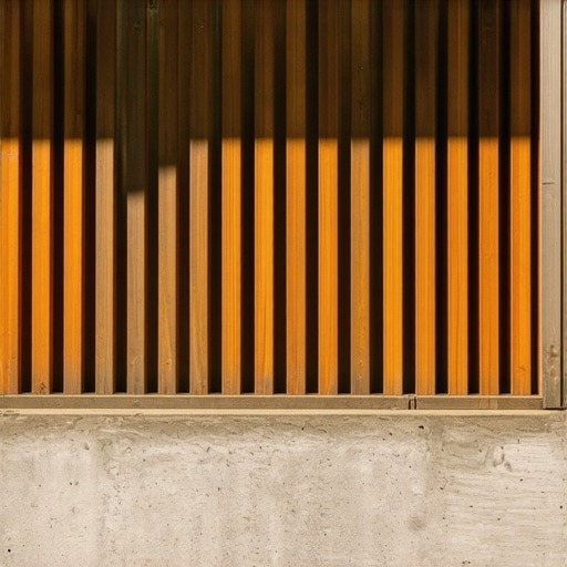 Side view showing staggered board placement of a shadow box fence.