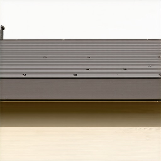 Close-up of a correctly installed expansion gap between composite decking and house siding.