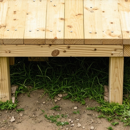 How to build a low-profile deck on uneven ground