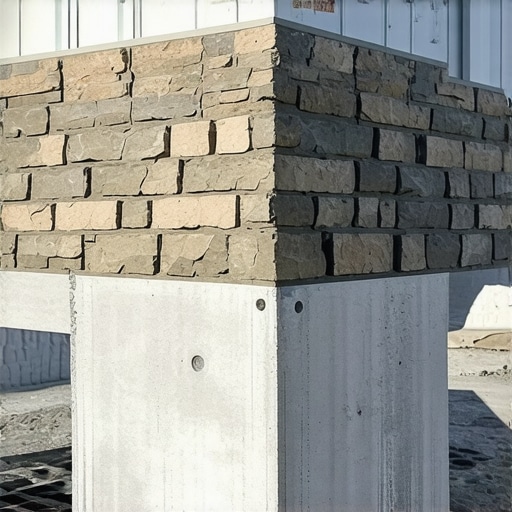 How to hide ugly concrete piers with stone veneer