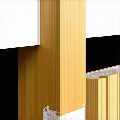 Close up of a 4x4 wood post inside a vinyl sleeve showing proper clearance gaps.