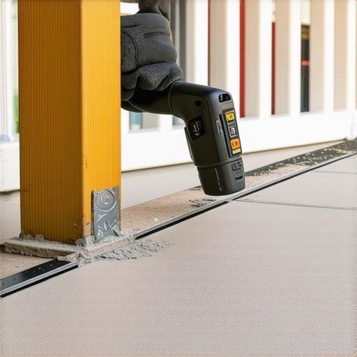 An oscillating multi-tool trimming a composite deck board with precision.