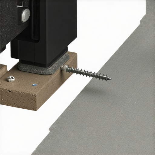 Contractor using a deck jig to ensure consistent screw depth on composite decking