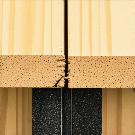 Close-up of a deck frame with joist tape and mid-span beam support for structural integrity.