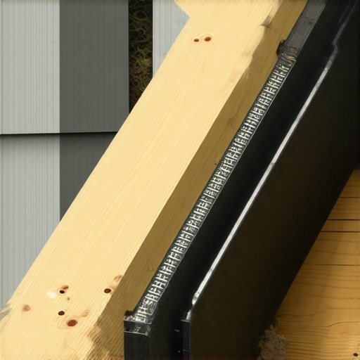 Close-up of butyl flashing tape being installed on a deck joist to prevent wood rot.