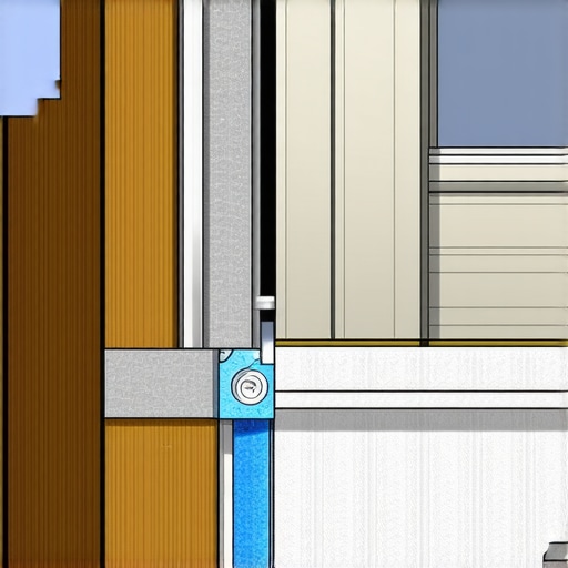 Professional Ledger Board Flashing and Gap Detail Diagram showing proper air gap and flashing for a deck ledger board to prevent house rot.