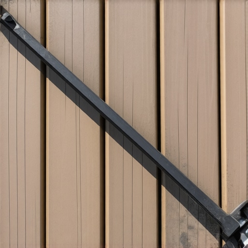 A close-up view of composite deck boards with a perfect expansion gap to prevent buckling.