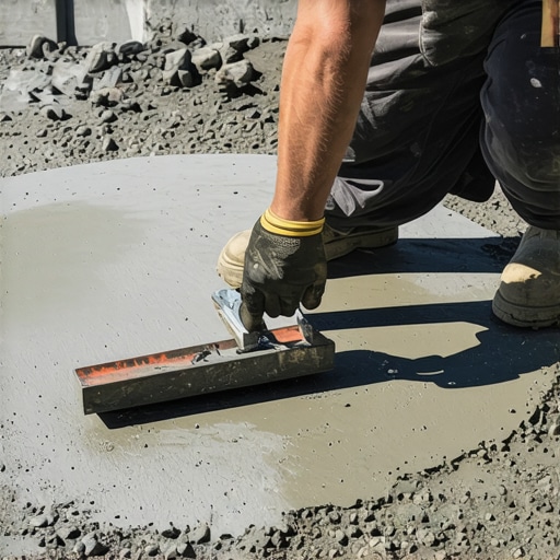 Proper Scratch Coat Application for Stone Veneer A detailed shot showing how to apply a mortar scratch coat to a concrete deck pier before adding stone veneer.