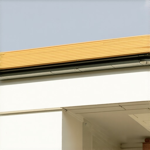Proper expansion gap between deck and house Close up of composite deck board expansion gap next to house siding