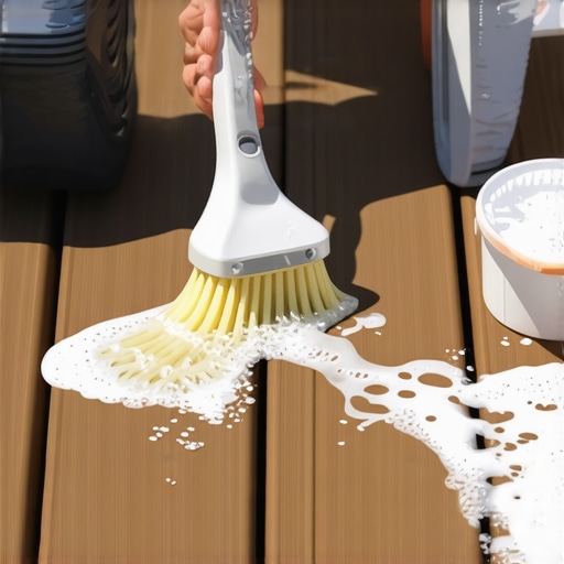 Cleaning composite decking to reveal original color
