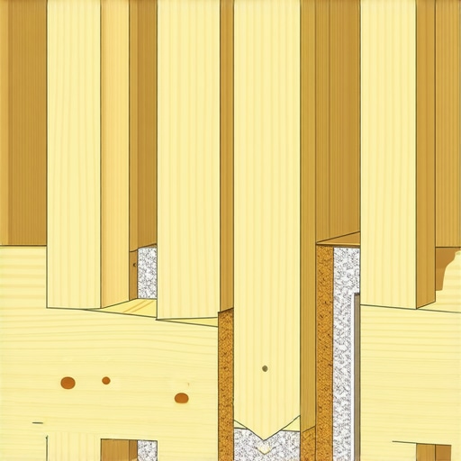 Close-up of deck joist blocking used to prevent railing post wobble and increase structural integrity.