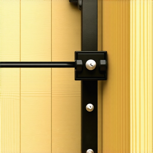 A metal tension bracket installed on a deck joist to prevent wobbly railing posts.