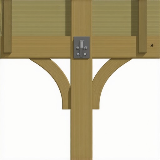 Diagram of a pergola knee brace showing how to prevent structural racking and leaning.