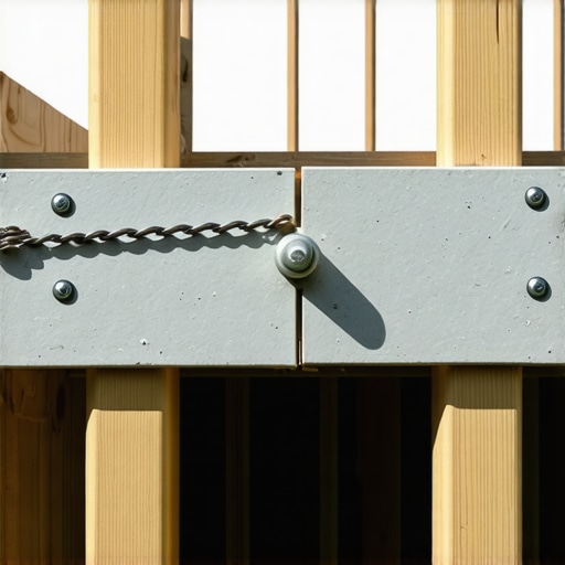 Advanced deck framing showing internal blocking and metal tension ties for a rock-solid railing post.