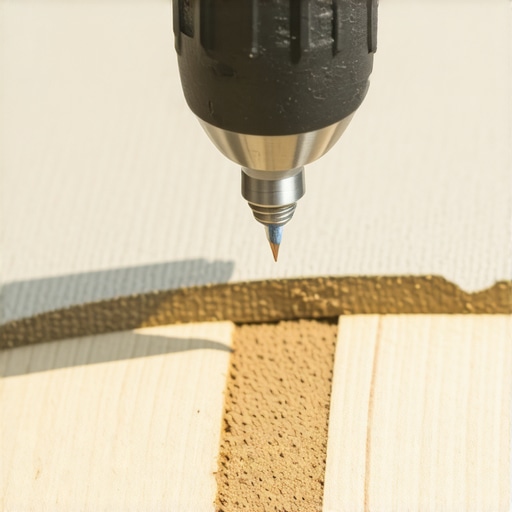 T-25 Star Drive for Composite Decking Close up of star drive bit driving a screw into curved composite decking.