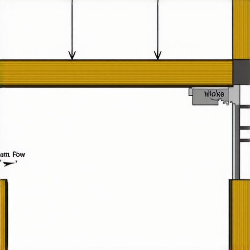 Technical Deck Slope Diagram for Drainage Diagram showing a 1/4 inch per foot slope from a house ledger to the outer deck beam.