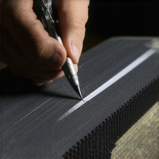 The pencil trick for marking dark composite boards