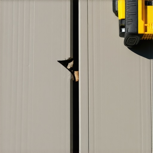 A close-up of a failed miter joint on a composite deck showing how heat causes board movement.