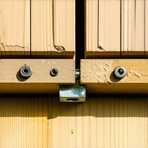 Close up of a failed hidden fastener on a composite deck due to thermal expansion